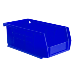 4X7X3  PLASTIC STORAGE BIN BLUE