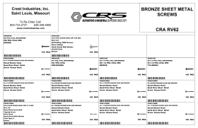 BRONZE SMS SCREWS