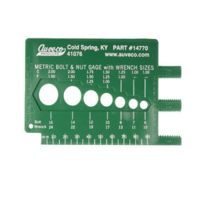 METRIC BOLT AND NUT GAUGE