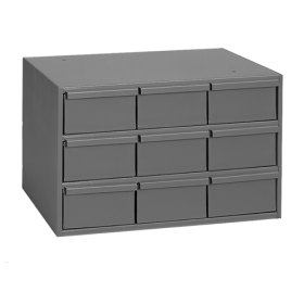 9 DRAWER PULL-OUT METAL CABINET GRAY