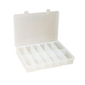 SMALL PLASTIC BOX 12 SLOTS