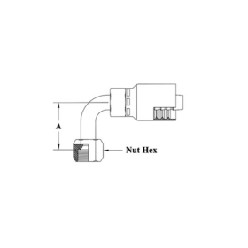 3/8H X 3/8 SAE 90 DEG FEMALE SWIVEL