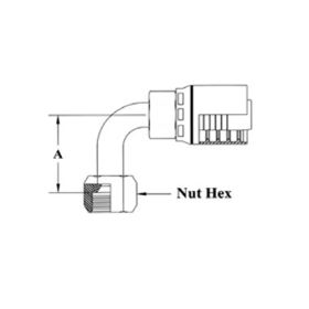 1H X 1 FEMALE JIC 90 DEG ELB