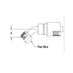 1-1/4H X 1-1/4 FEM OFS 45  DEG ELB