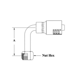 1/4H X 3/8 FEM OFS 90 DEG LONG DROP