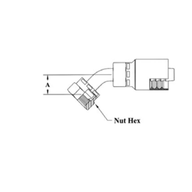 3/8H X 3/8 FEM BSPP 45 DEG ELB