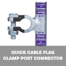 Quick Cable Flag Clamp Post Connectors